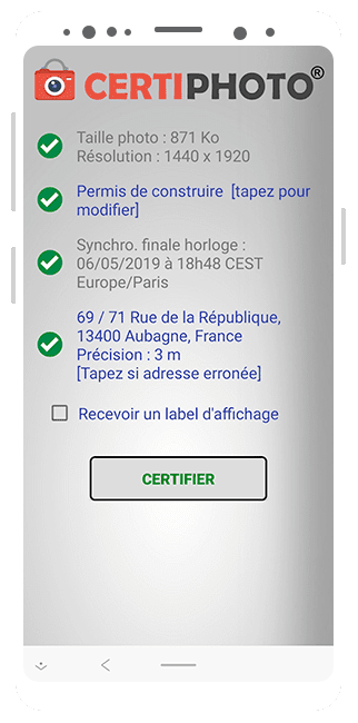 Certiphoto fonctionnalités processus sécurisé